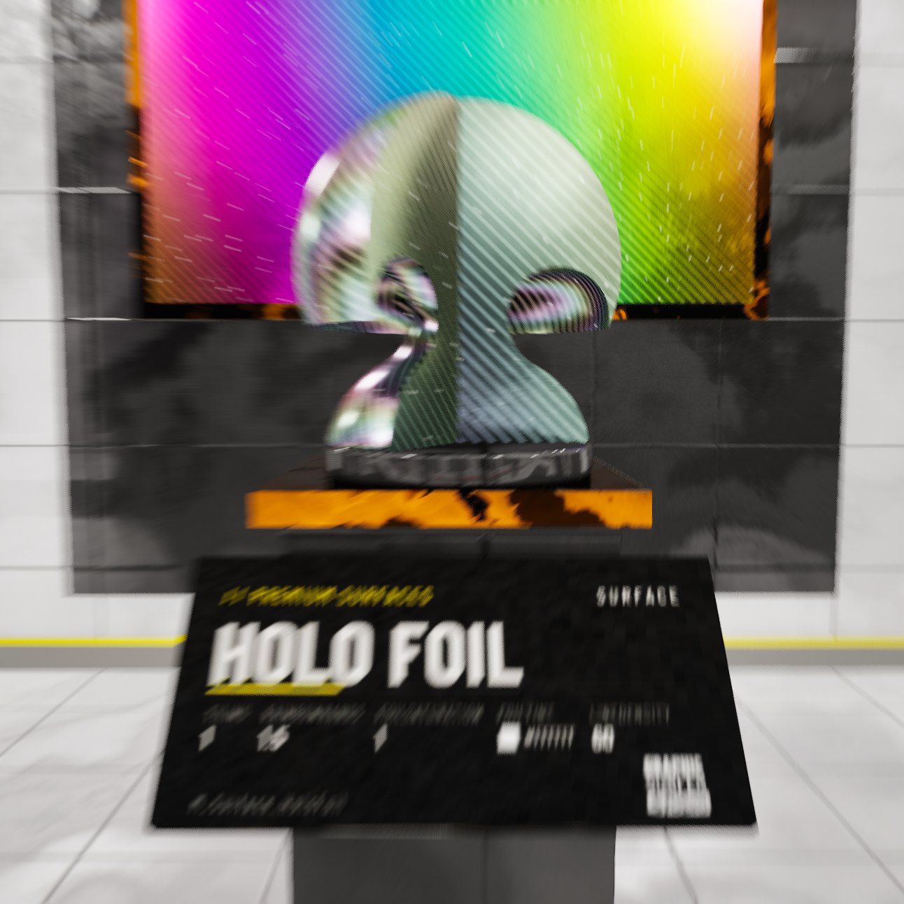 Holofoil exhibit in the museum