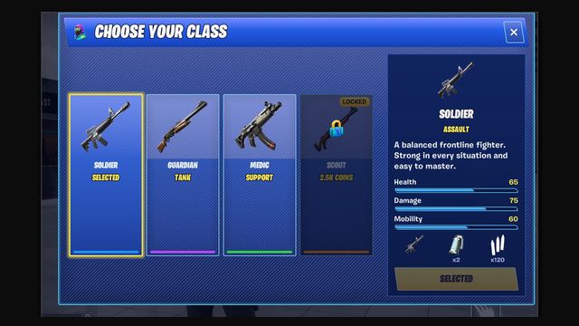 Class Select device, as shown in the Reference