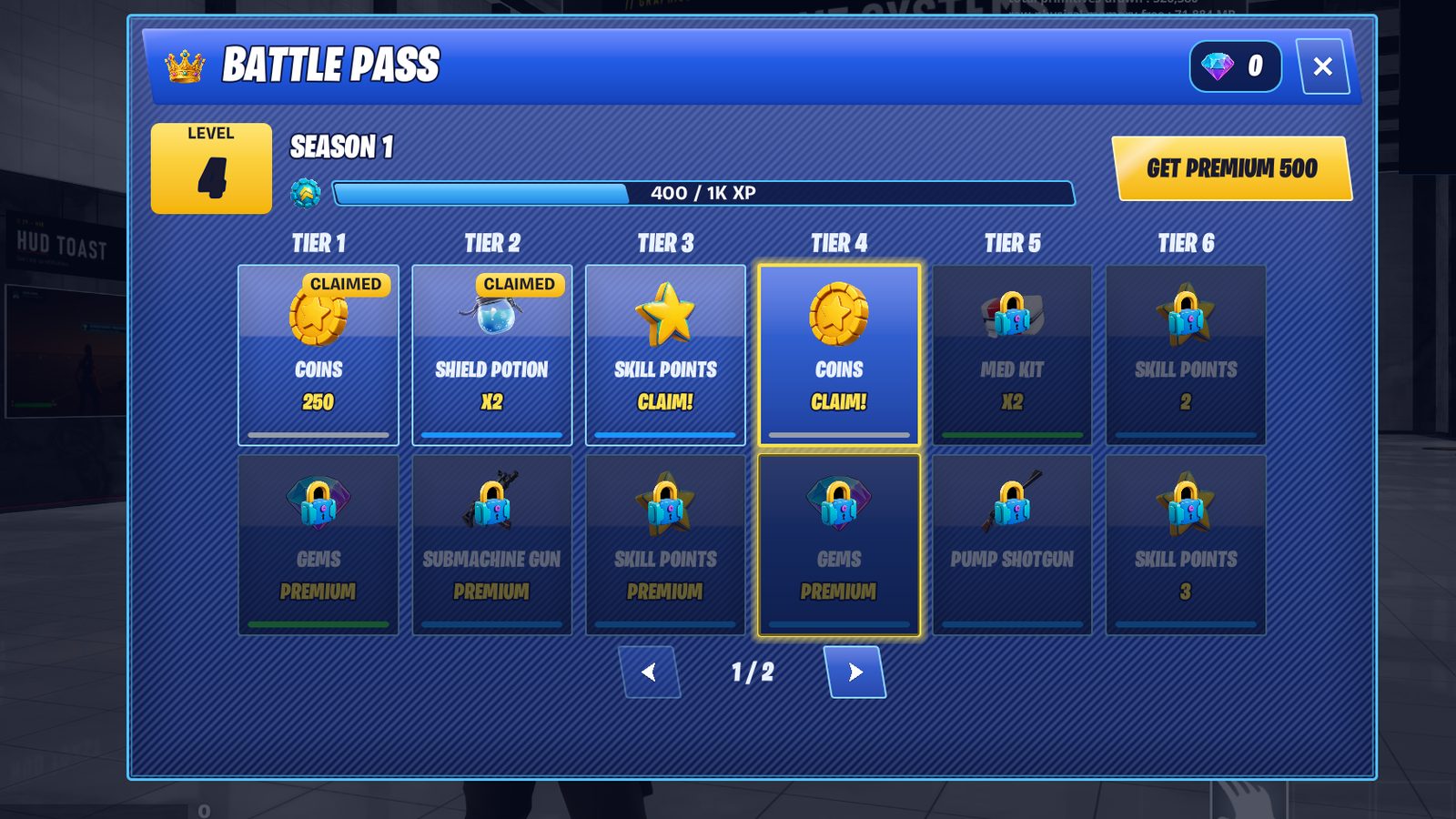 Battle Pass in the Classic theme.