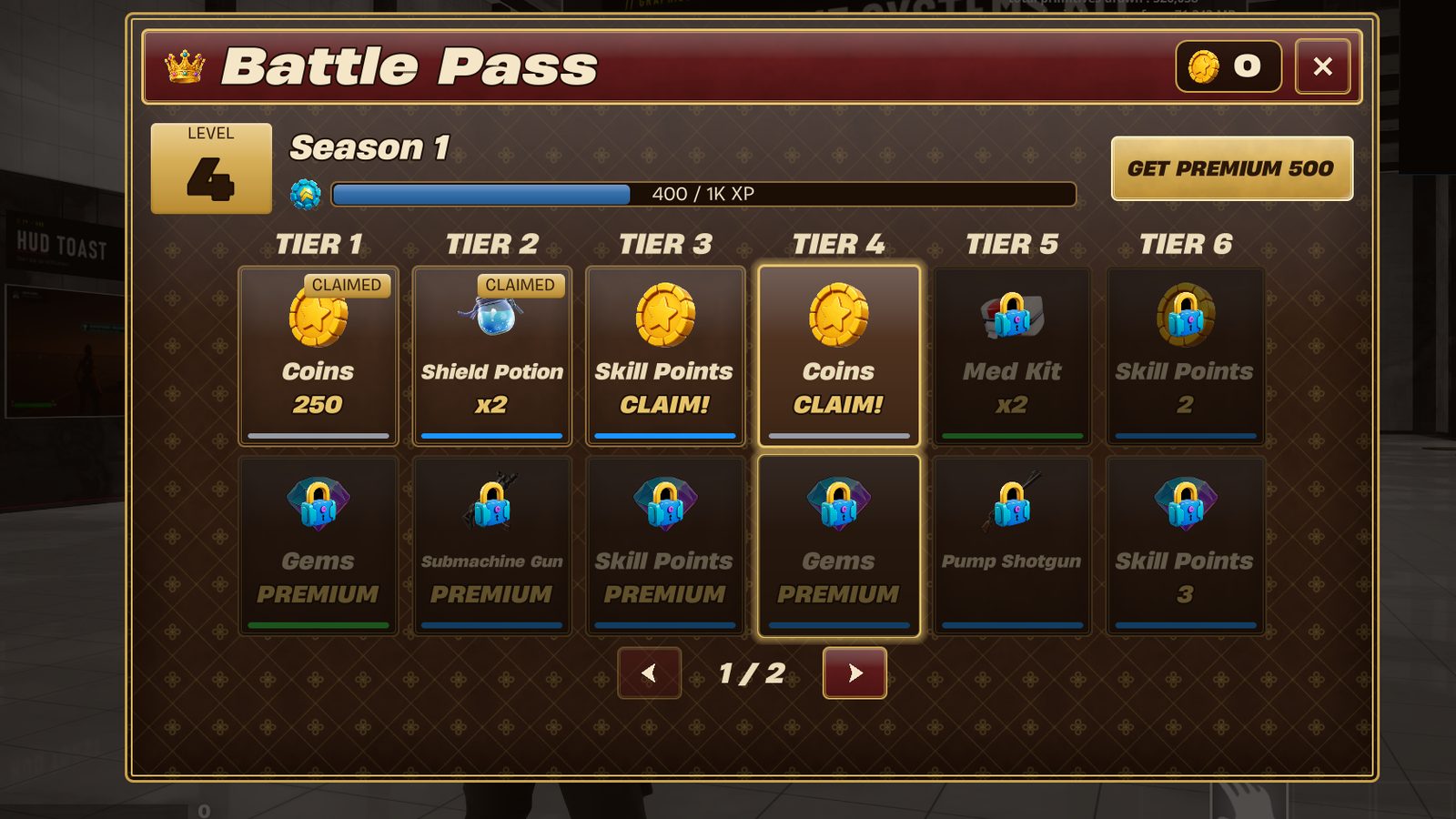Battle Pass in the Fantasy theme.