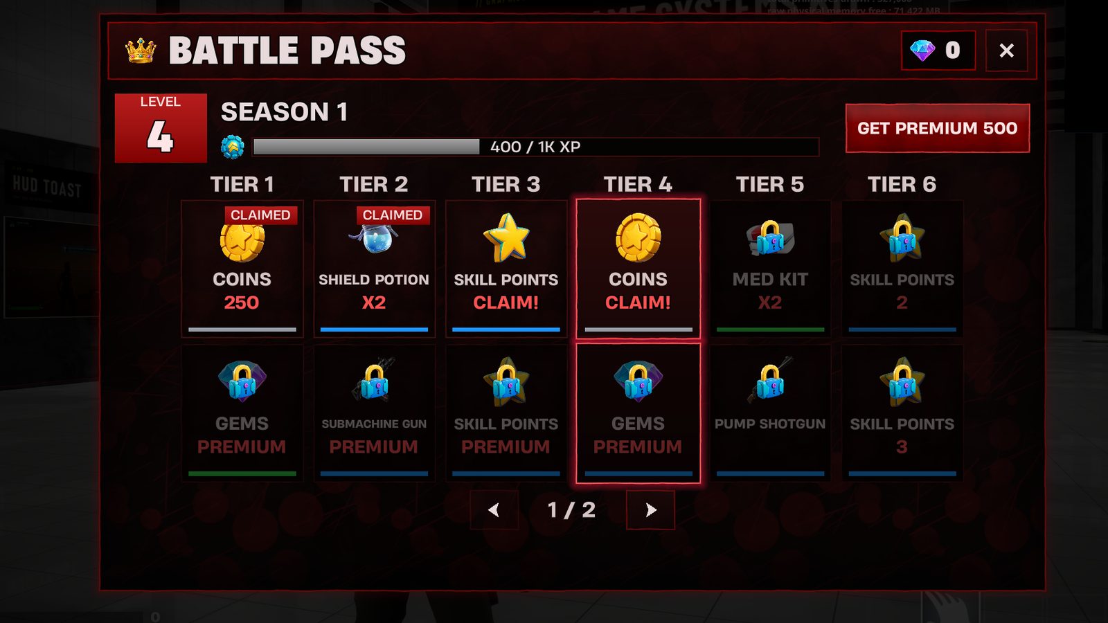 Battle Pass in the Horror theme.