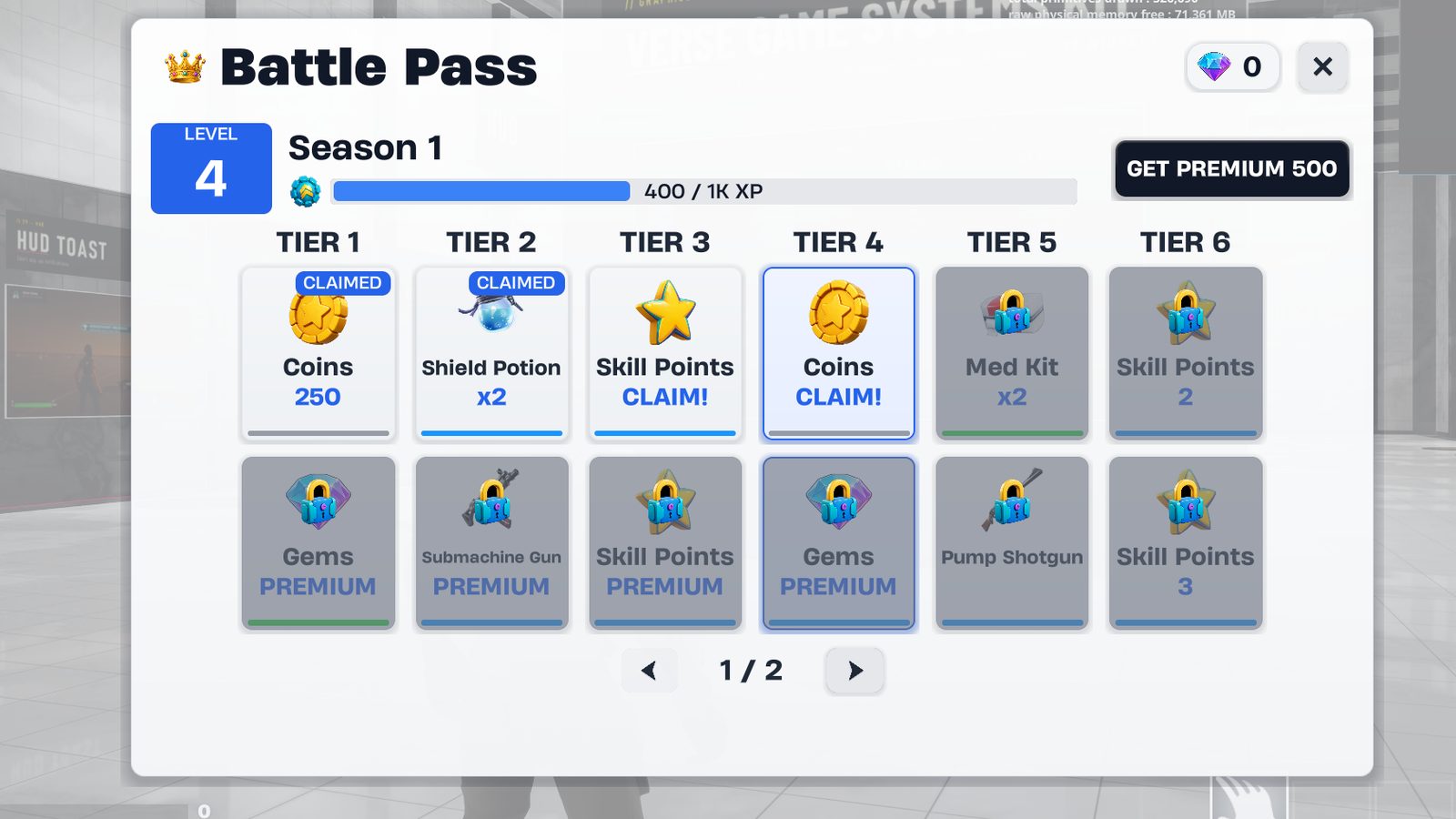 Battle Pass in the Minimal theme.