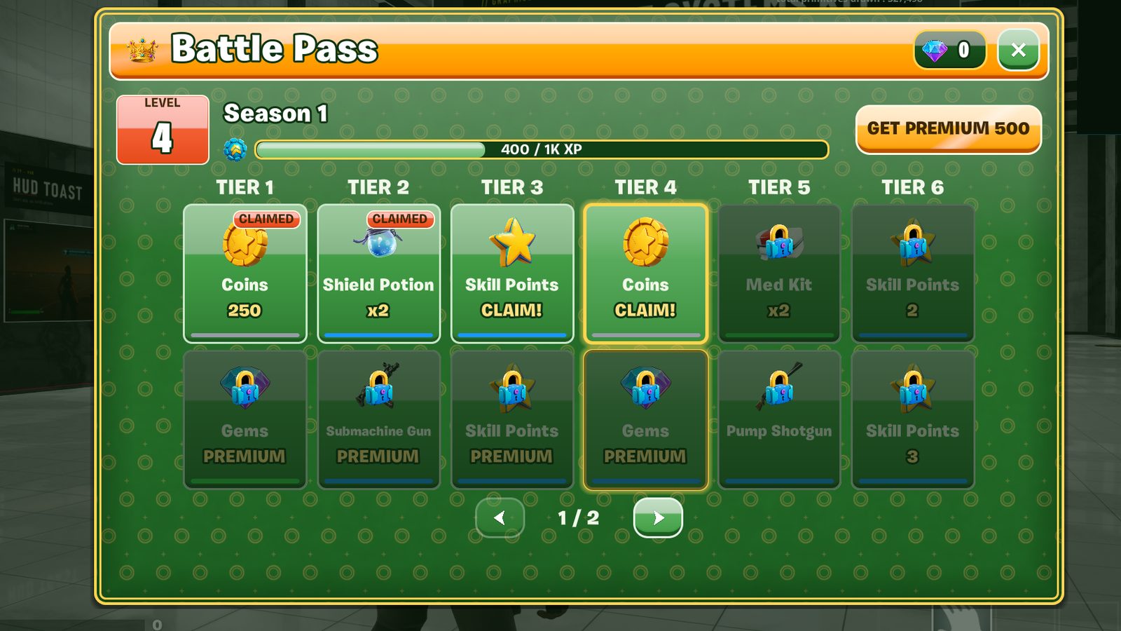 Battle Pass in the Tycoon theme.